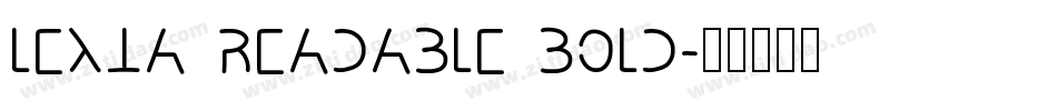 Lexia Readable Bold字体转换